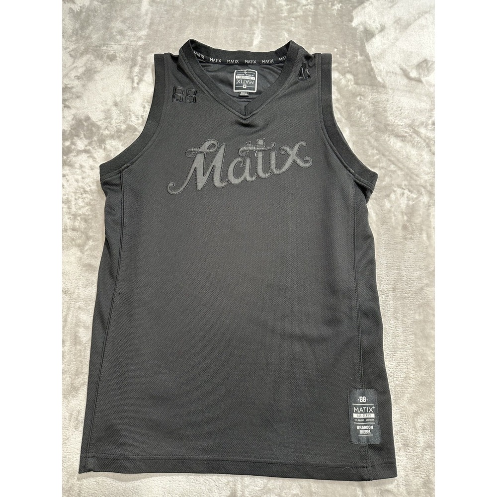 Matix Muscle Shirt Men's Size Small Charcoal Gray Sleeveless‎ Stitched Spellout